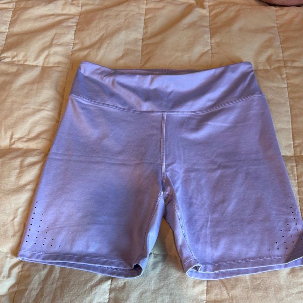 Women’s Light Blue High-Waist Active Bike Shorts